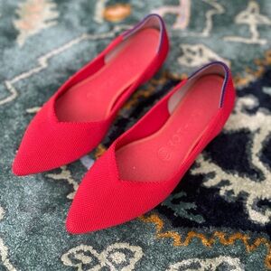 Rothy's the Point Bright Red Flats